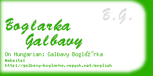 boglarka galbavy business card